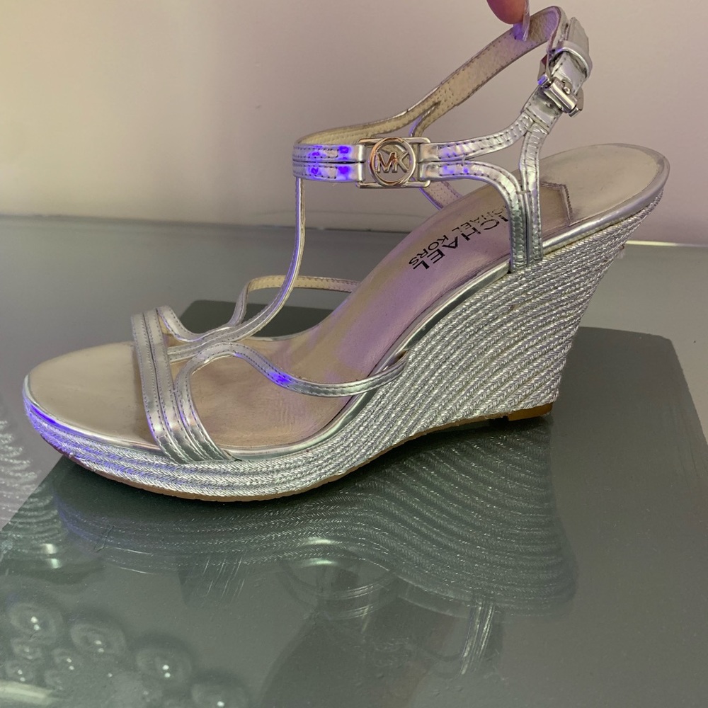 Michael Kors Silver Wedges